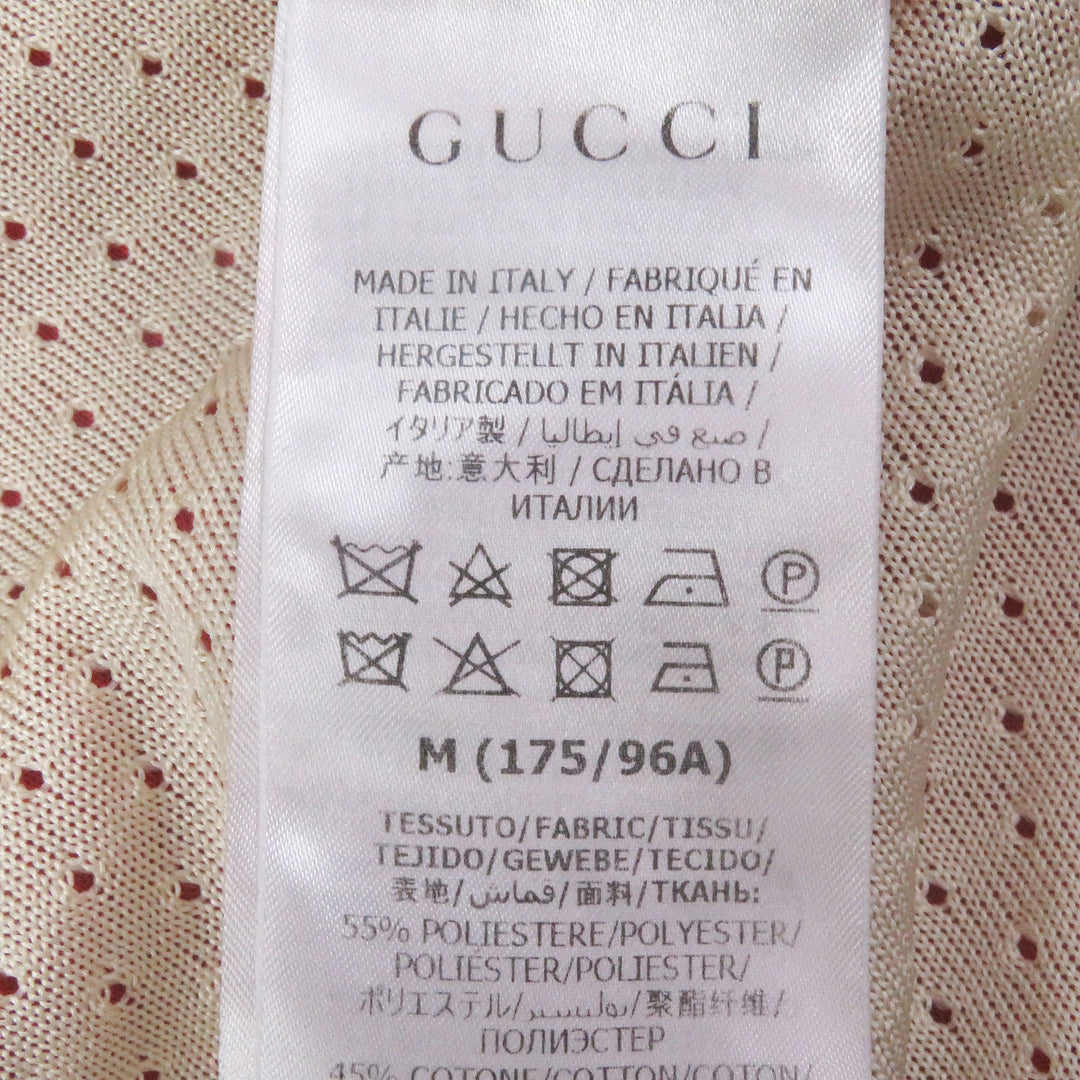 Great GUCCI Jacket Logo patch line design track jacket jersey Red Ivory mens M