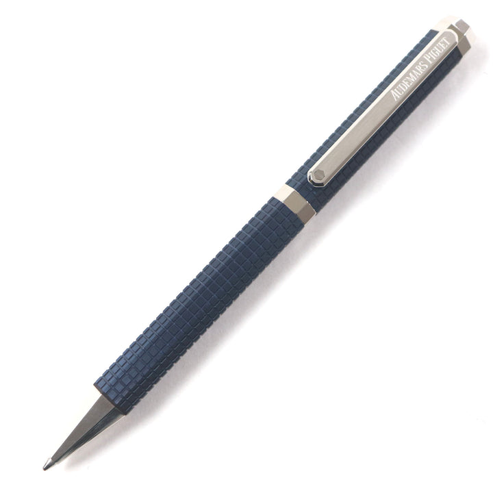 Pristine AUDEMARS PIGUET Ballpoint pen Royal oak Logo Twist Style Navy Silver
