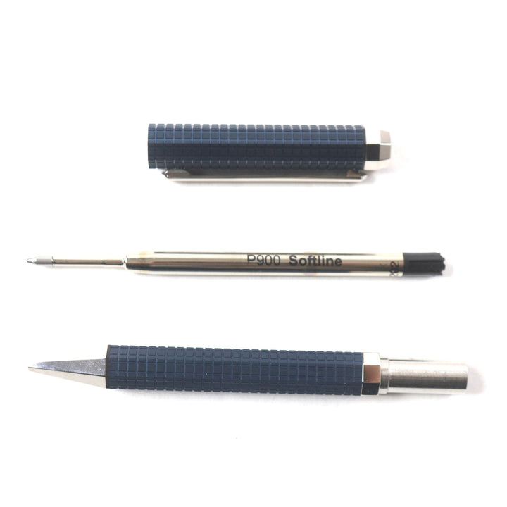 Pristine AUDEMARS PIGUET Ballpoint pen Royal oak Logo Twist Style Navy Silver