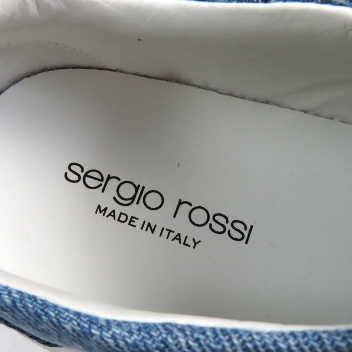 Excellent Sergio Rossi Levis sneakers Indigo denim Women 35
