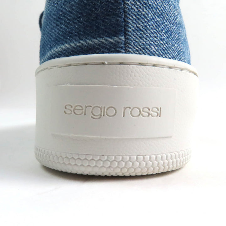 Excellent Sergio Rossi Levis sneakers Indigo denim Women 35