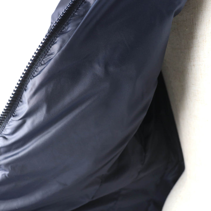 Excellent MONCLER down coat FLAMMETTE Hood with logo patch ZIP UP Navy Nylon