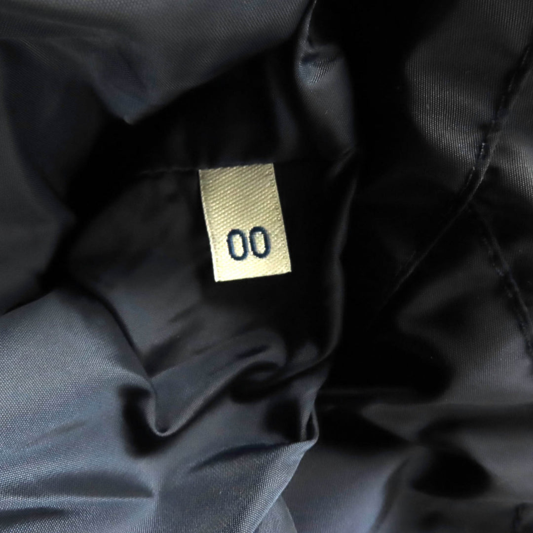 Excellent MONCLER down coat FLAMMETTE Hood with logo patch ZIP UP Navy Nylon