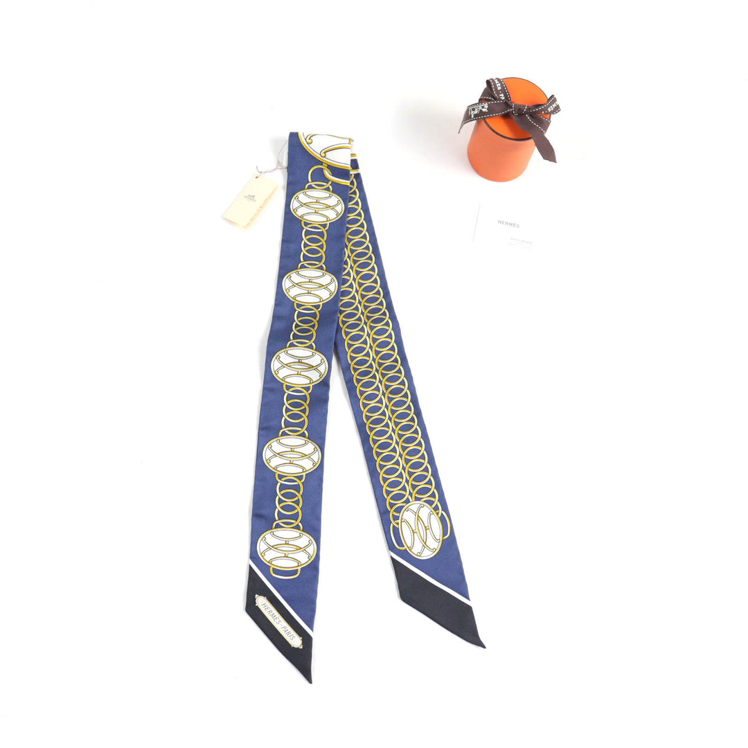 Excellent HERMES scarf Lift Profile Lift Profile silk Women