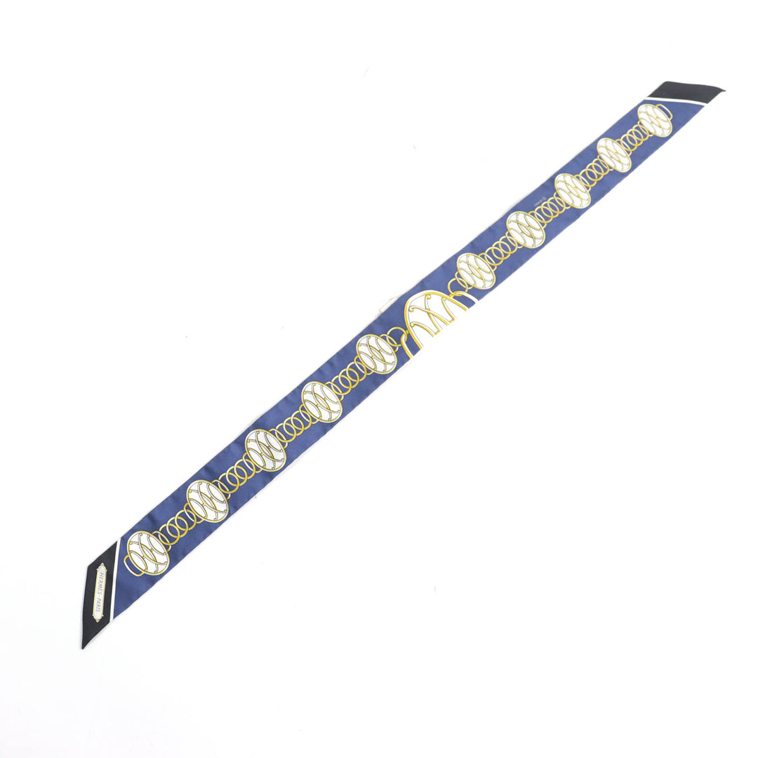 Excellent HERMES scarf Lift Profile Lift Profile silk Women