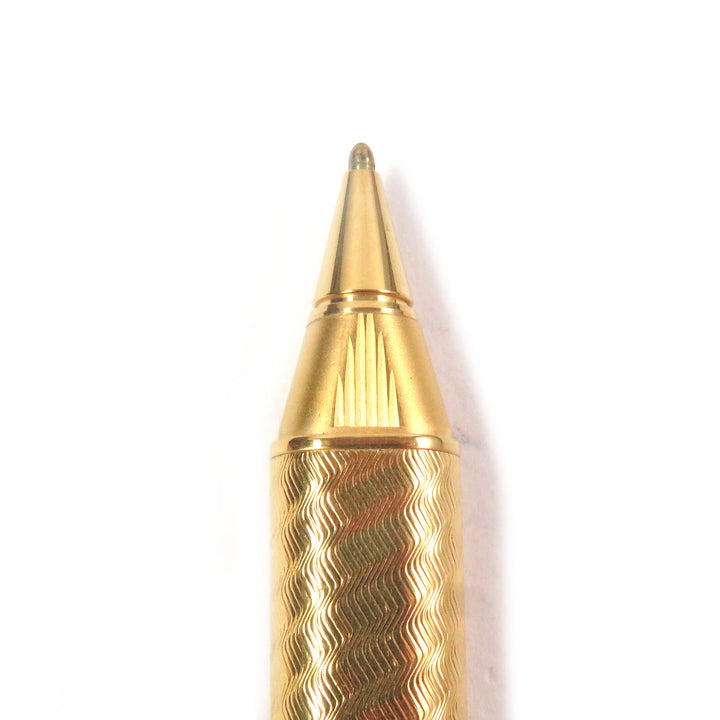Excellent Cartier Ballpoint pen Trinity Double C Wave Pattern Cap Style gold