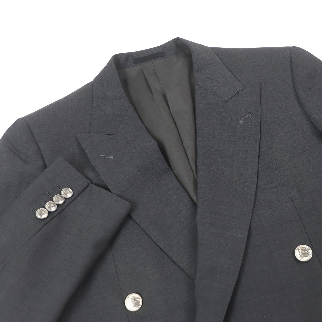 Very Good BURBERRY LONDON tailored jacket Emblem metal button, double type gray