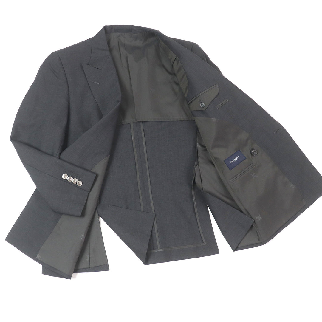 Very Good BURBERRY LONDON tailored jacket Emblem metal button, double type gray