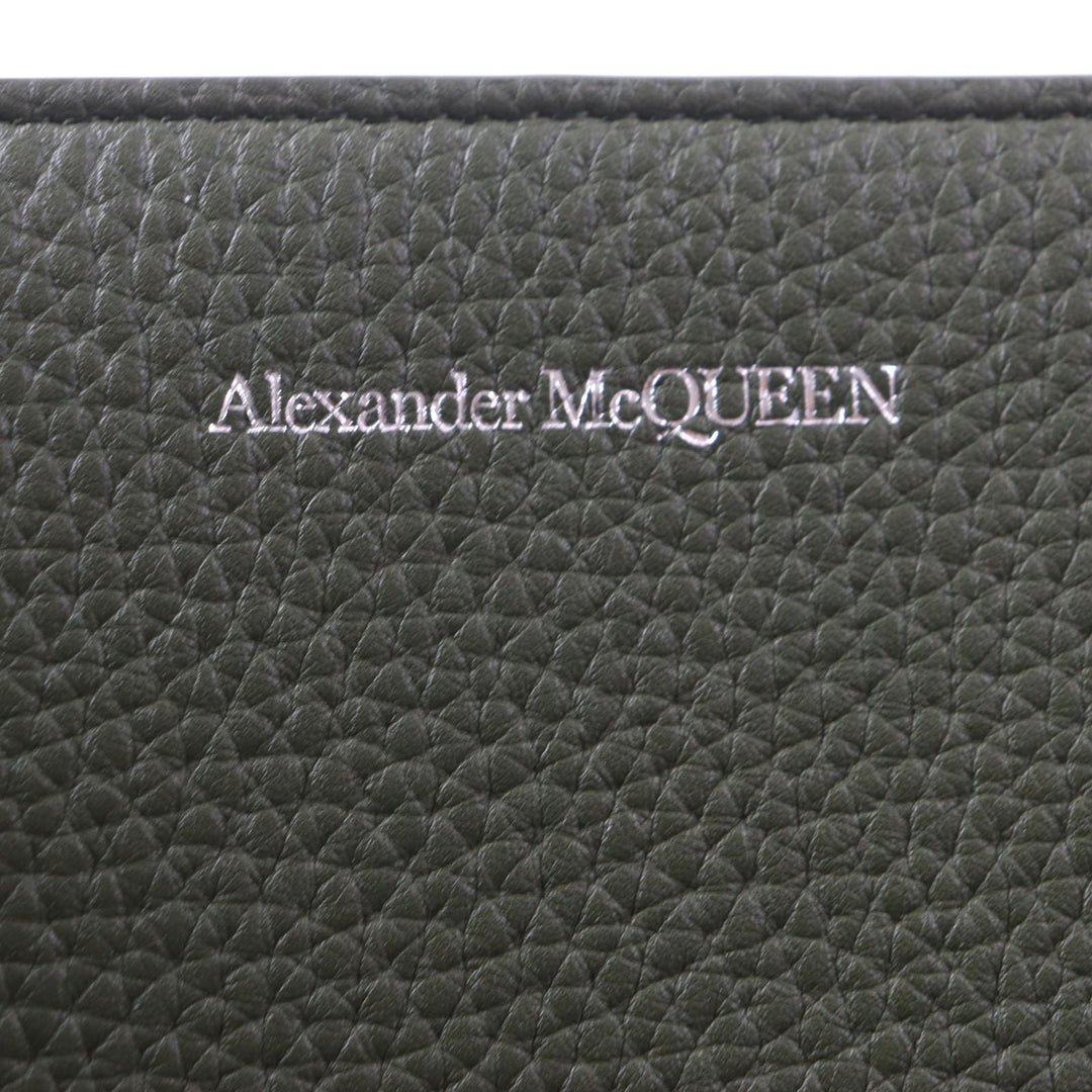 Alexander McQueen ToteBag EDGE Medium Logoprint HnadBag khaki Calfleather 762342