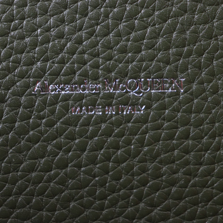 Alexander McQueen ToteBag EDGE Medium Logoprint HnadBag khaki Calfleather 762342