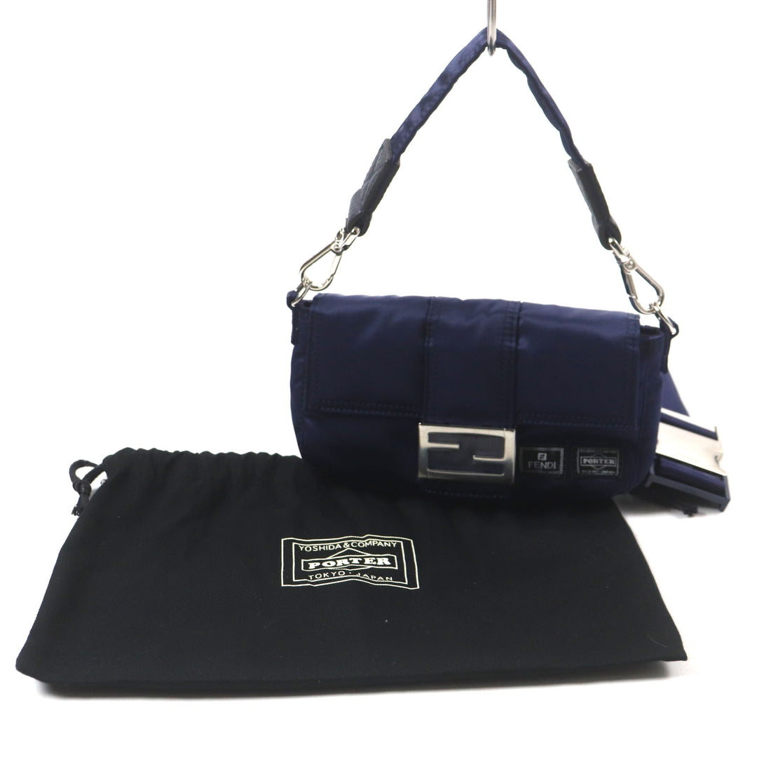 FENDI×PORTER Sling bag Bucket MiniPhoneCase Shoulder Bag 2WAY Navy Nylon 7AS138