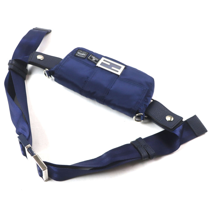 FENDI×PORTER Sling bag Bucket MiniPhoneCase Shoulder Bag 2WAY Navy Nylon 7AS138