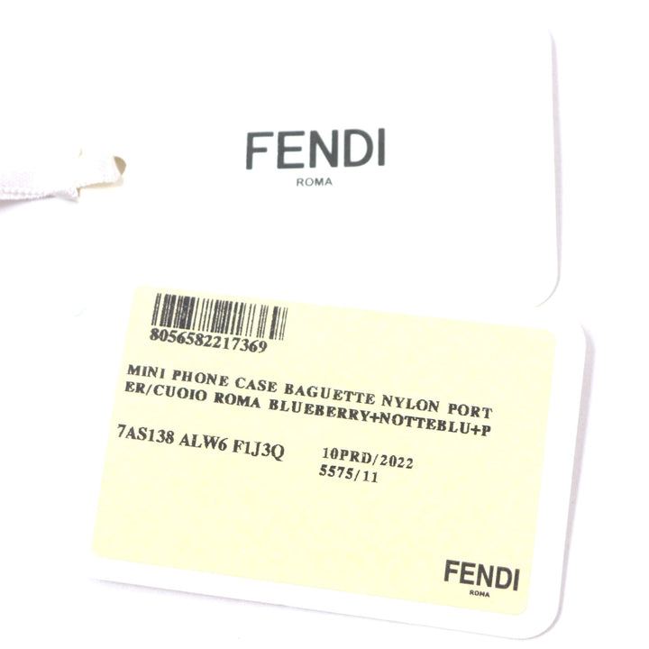 FENDI×PORTER Sling bag Bucket MiniPhoneCase Shoulder Bag 2WAY Navy Nylon 7AS138