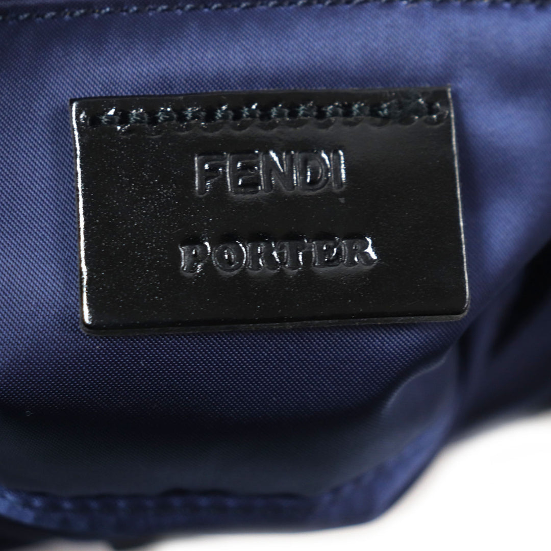 FENDI×PORTER Sling bag Bucket MiniPhoneCase Shoulder Bag 2WAY Navy Nylon 7AS138