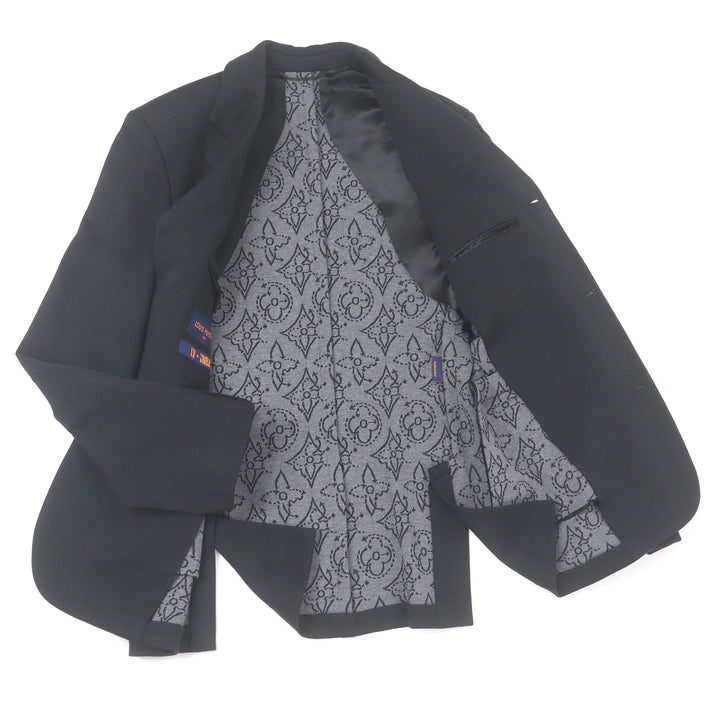 LOUIS VUITTON×NBA Tailored jacket Outer Single Jersey black Wool Men's 44