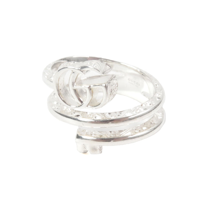 Excellent GUCCI Ring Double G key motif accessories Silver AG925 mens 18 770719