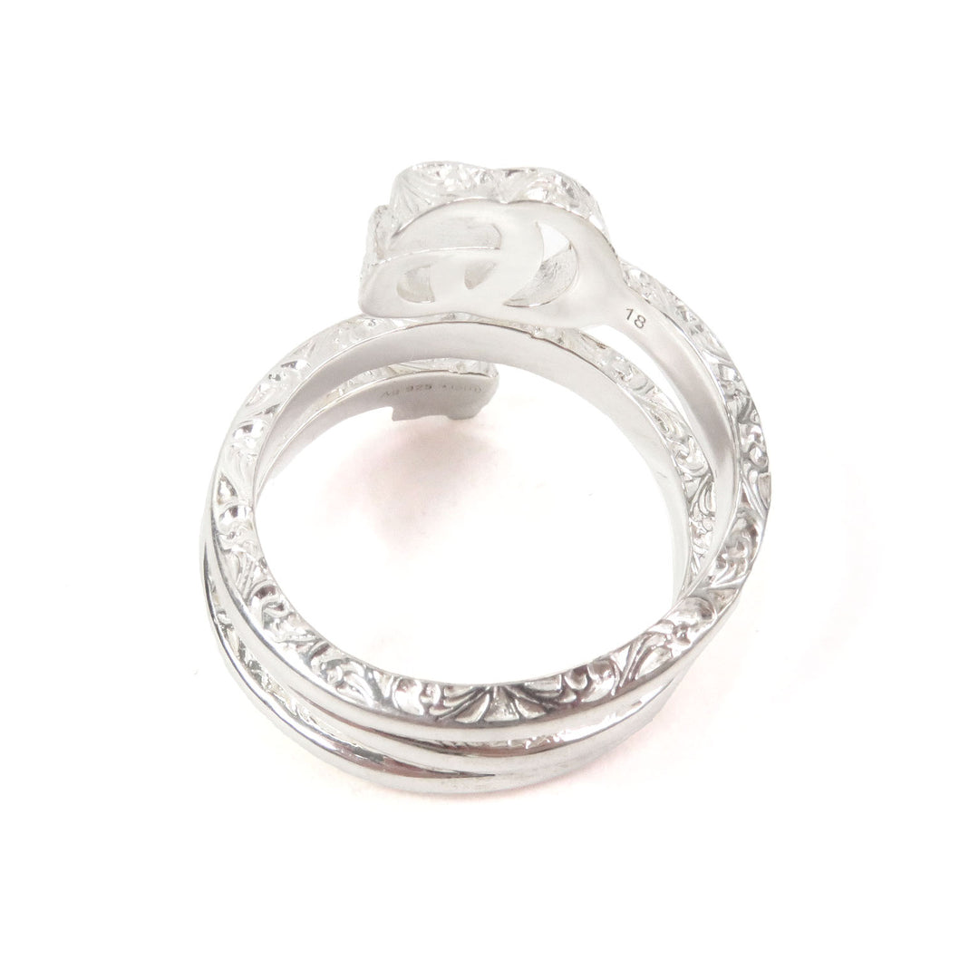 Excellent GUCCI Ring Double G key motif accessories Silver AG925 mens 18 770719