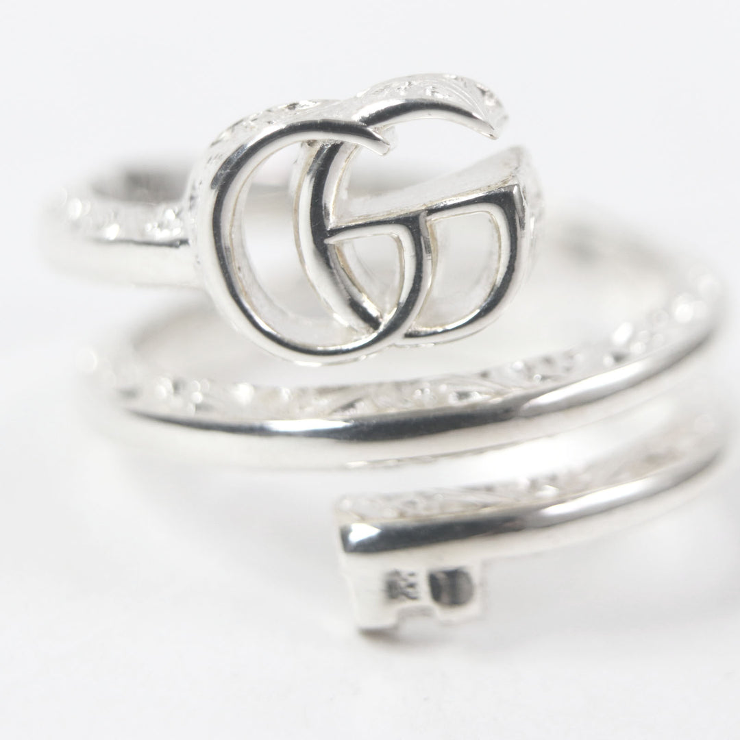 Excellent GUCCI Ring Double G key motif accessories Silver AG925 mens 18 770719