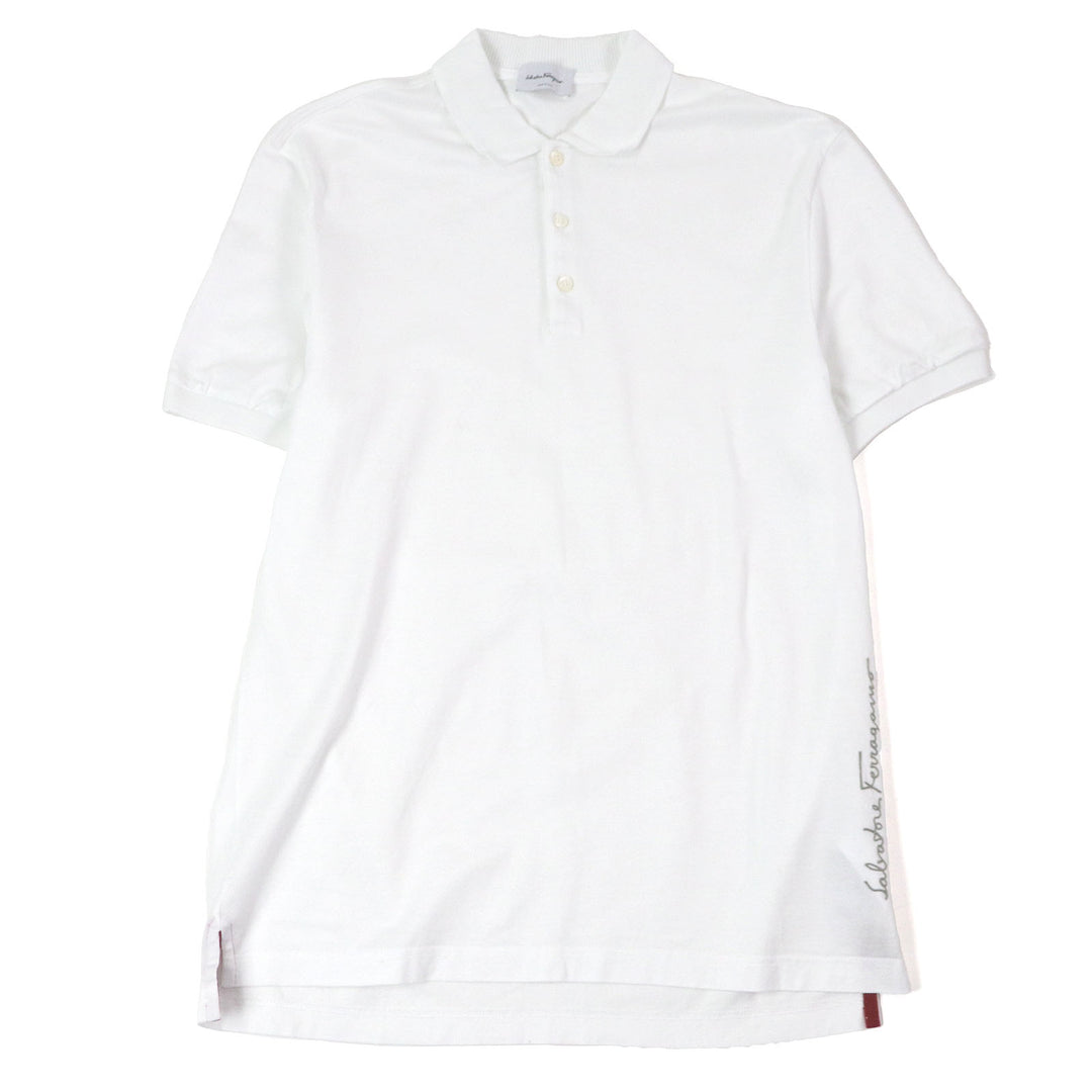 Great Salvatore Ferragamo Short sleeve polo shirt Logo embroidery cotton mens L