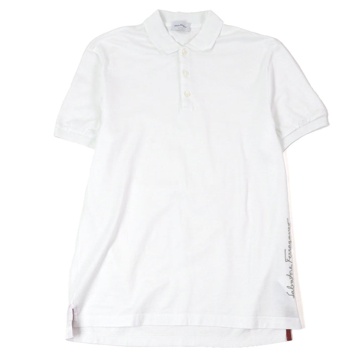 Great Salvatore Ferragamo Short sleeve polo shirt Logo embroidery cotton mens L