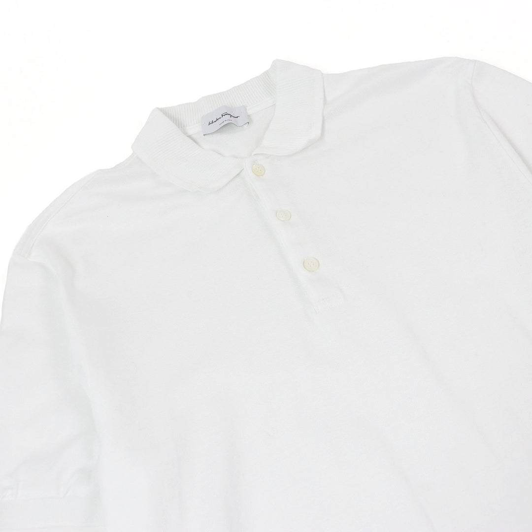 Great Salvatore Ferragamo Short sleeve polo shirt Logo embroidery cotton mens L