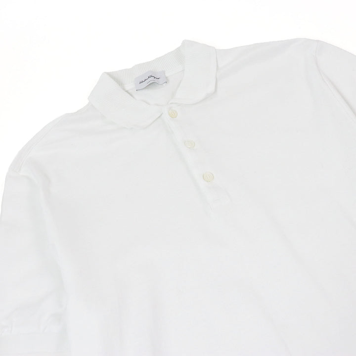 Great Salvatore Ferragamo Short sleeve polo shirt Logo embroidery cotton mens L
