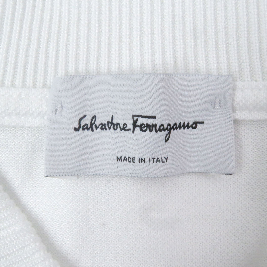 Great Salvatore Ferragamo Short sleeve polo shirt Logo embroidery cotton mens L