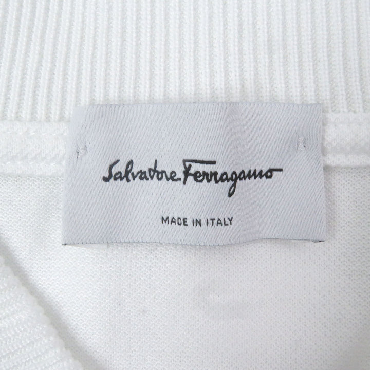 Great Salvatore Ferragamo Short sleeve polo shirt Logo embroidery cotton mens L