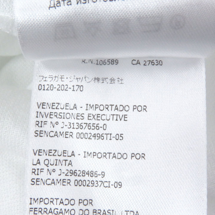 Great Salvatore Ferragamo Short sleeve polo shirt Logo embroidery cotton mens L