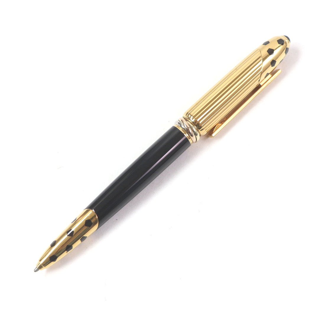 Great Cartier Ballpoint pen PANTHERE de Cartier Trinity Twist Type Gold black mens