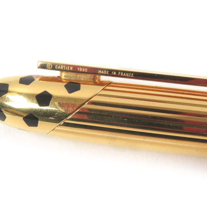 Great Cartier Ballpoint pen PANTHERE de Cartier Trinity Twist Type Gold black
