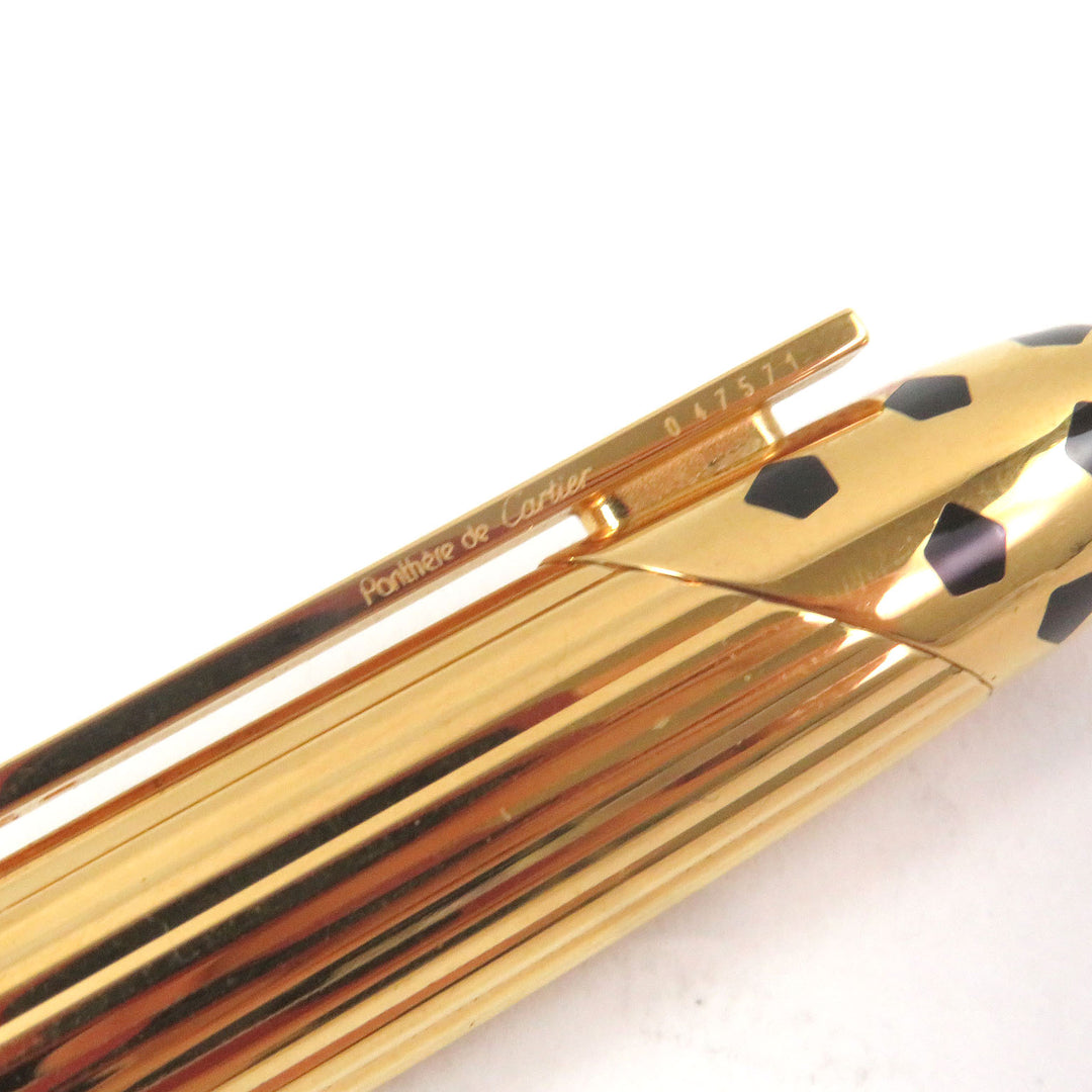 Great Cartier Ballpoint pen PANTHERE de Cartier Trinity Twist Type Gold black mens