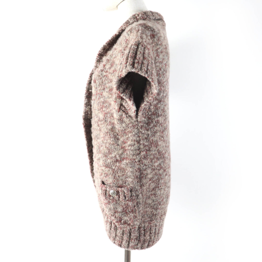 CHANEL cardigan Alpaca Blend COCO Mark Button Mix Knit Women 34 P420009K03238
