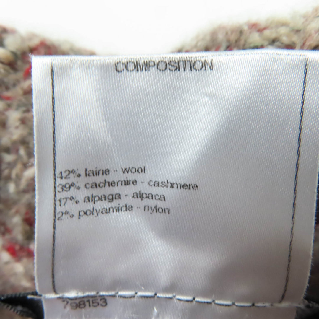 CHANEL cardigan Alpaca Blend COCO Mark Button Mix Knit Women 34 P420009K03238