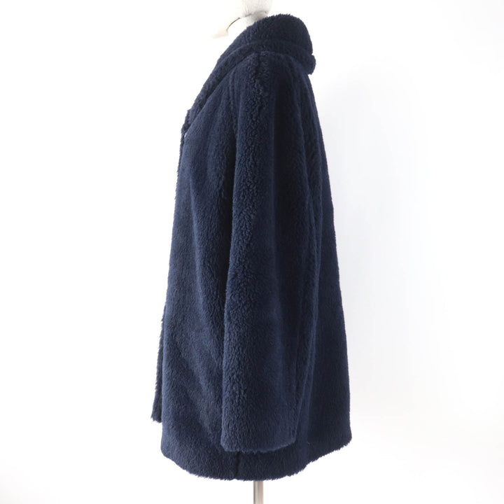 Max Mara coat White Tag Teddy Bear Dark navy alpaca Women 40 108608036
