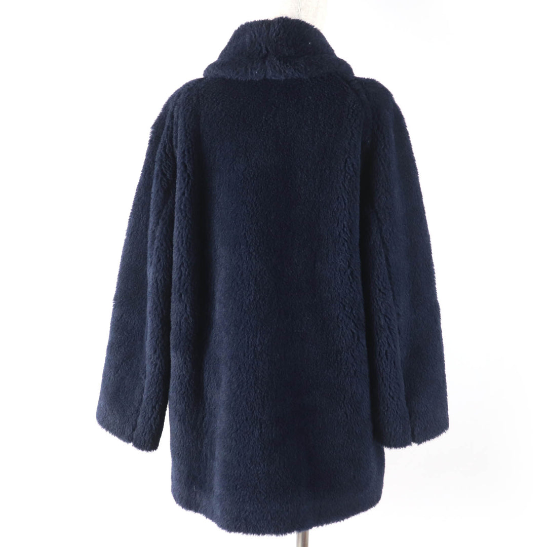 Max Mara coat White Tag Teddy Bear Dark navy alpaca Women 40 108608036