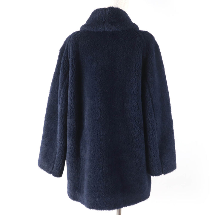 Max Mara coat White Tag Teddy Bear Dark navy alpaca Women 40 108608036