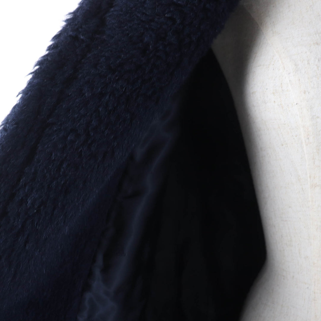 Max Mara coat White Tag Teddy Bear Dark navy alpaca Women 40 108608036