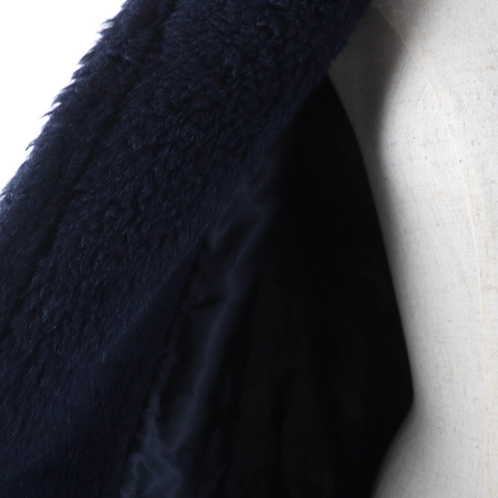 Max Mara coat White Tag Teddy Bear Dark navy alpaca Women 40 108608036