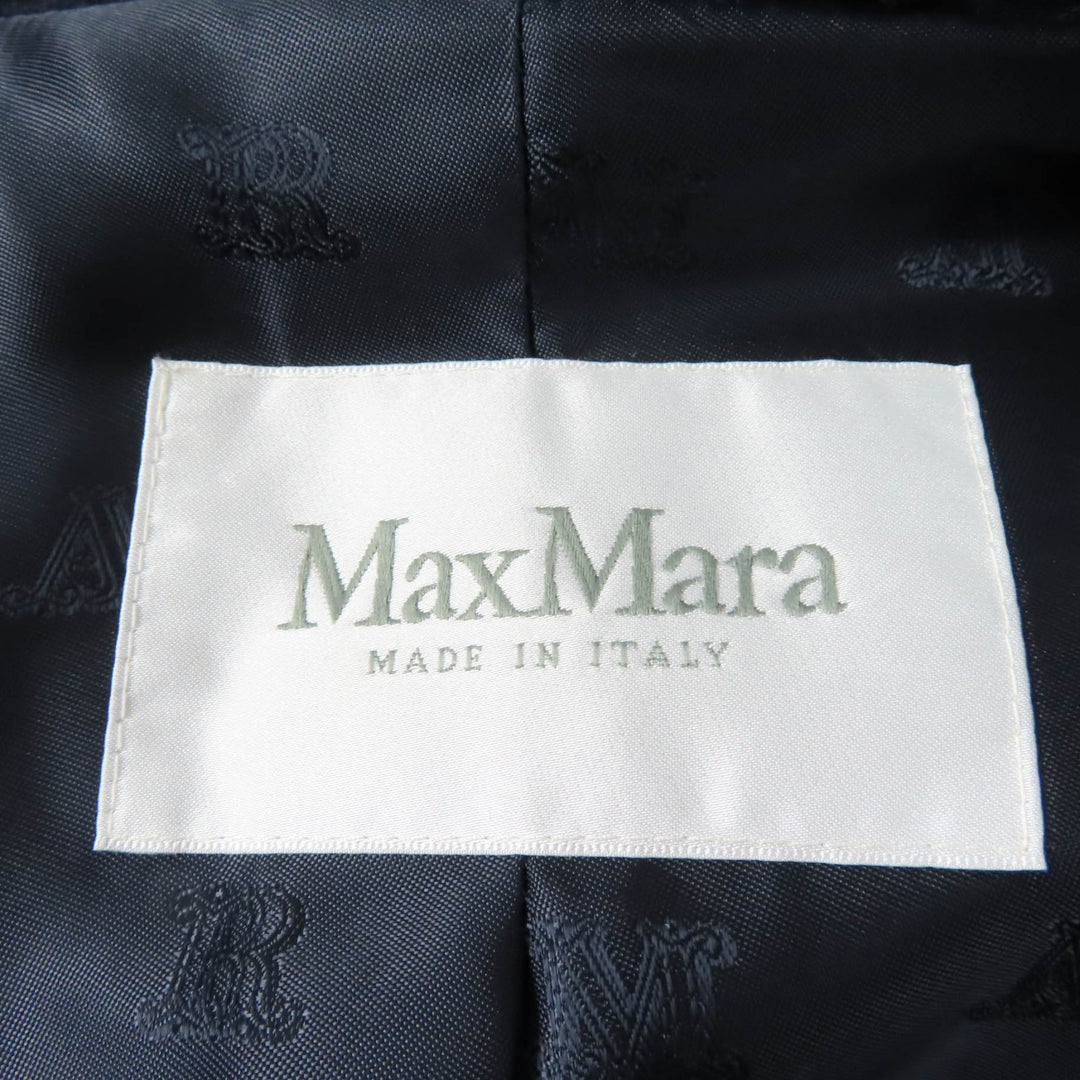 Max Mara coat White Tag Teddy Bear Dark navy alpaca Women 40 108608036