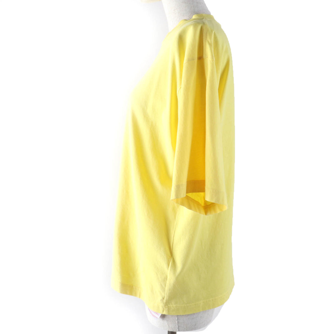 Excellent MARNI Short sleeve T-shirt Logo print yellow cotton Women 36 THJE0263P1