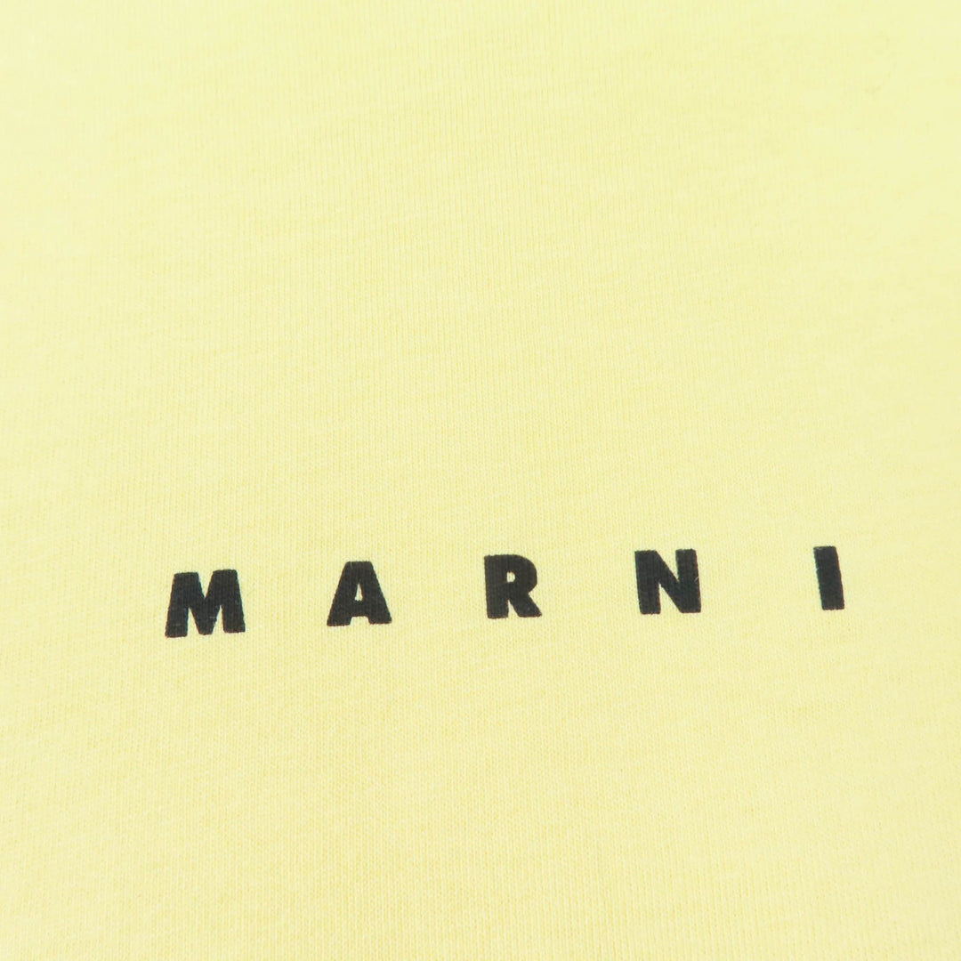 Excellent MARNI Short sleeve T-shirt Logo print yellow cotton Women 36 THJE0263P1