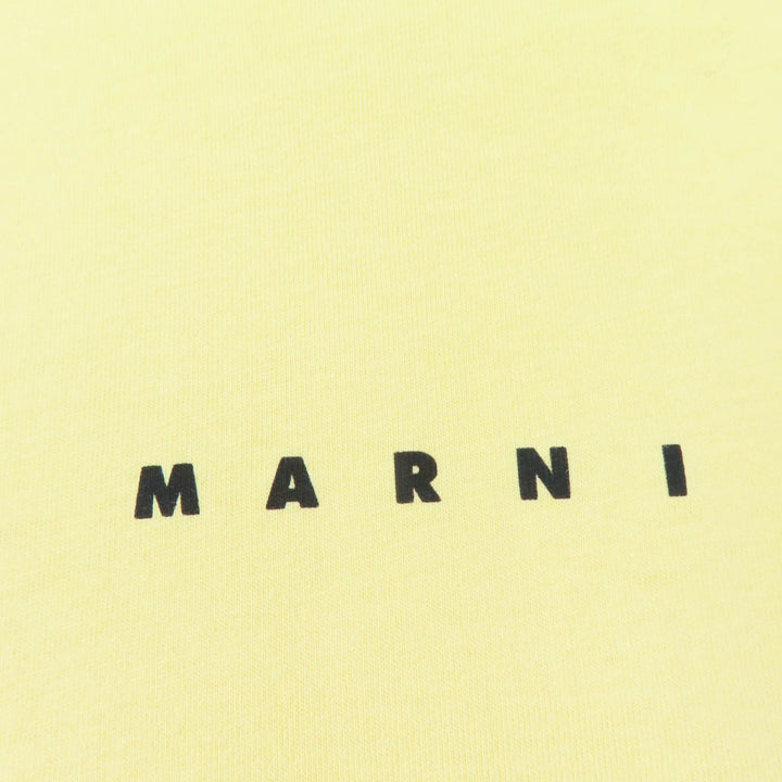 Excellent MARNI Short sleeve T-shirt Logo print yellow cotton Women 36 THJE0263P1