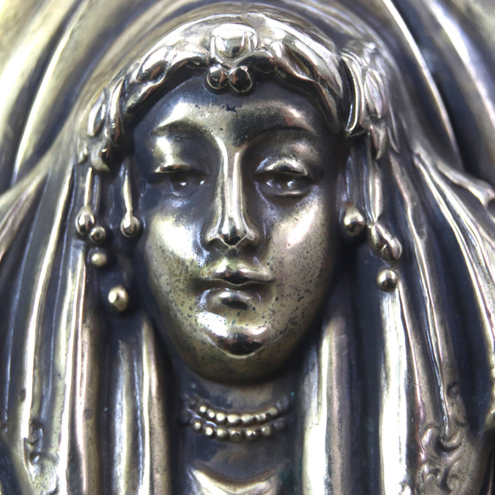 Great Joseff of HOLLYWOOD Brooch Statue of a veiled woman Oval Pin gold Women