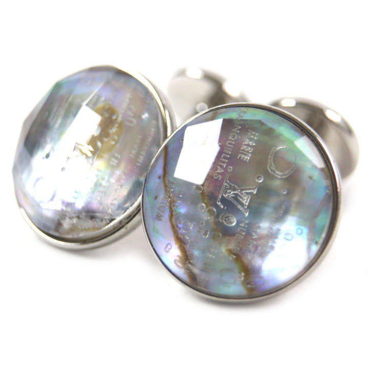 Great LOUIS VUITTON Cufflinks Men's Jewelry Accessories Logo metal Silver MP1318