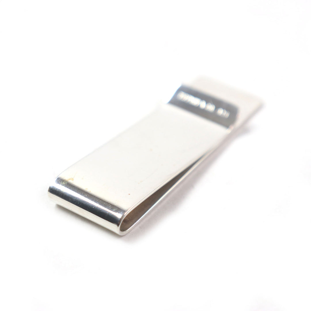 Great TIFFANY&Co. Cufflinks Men's Jewelry Engraved logo money clip Silver925