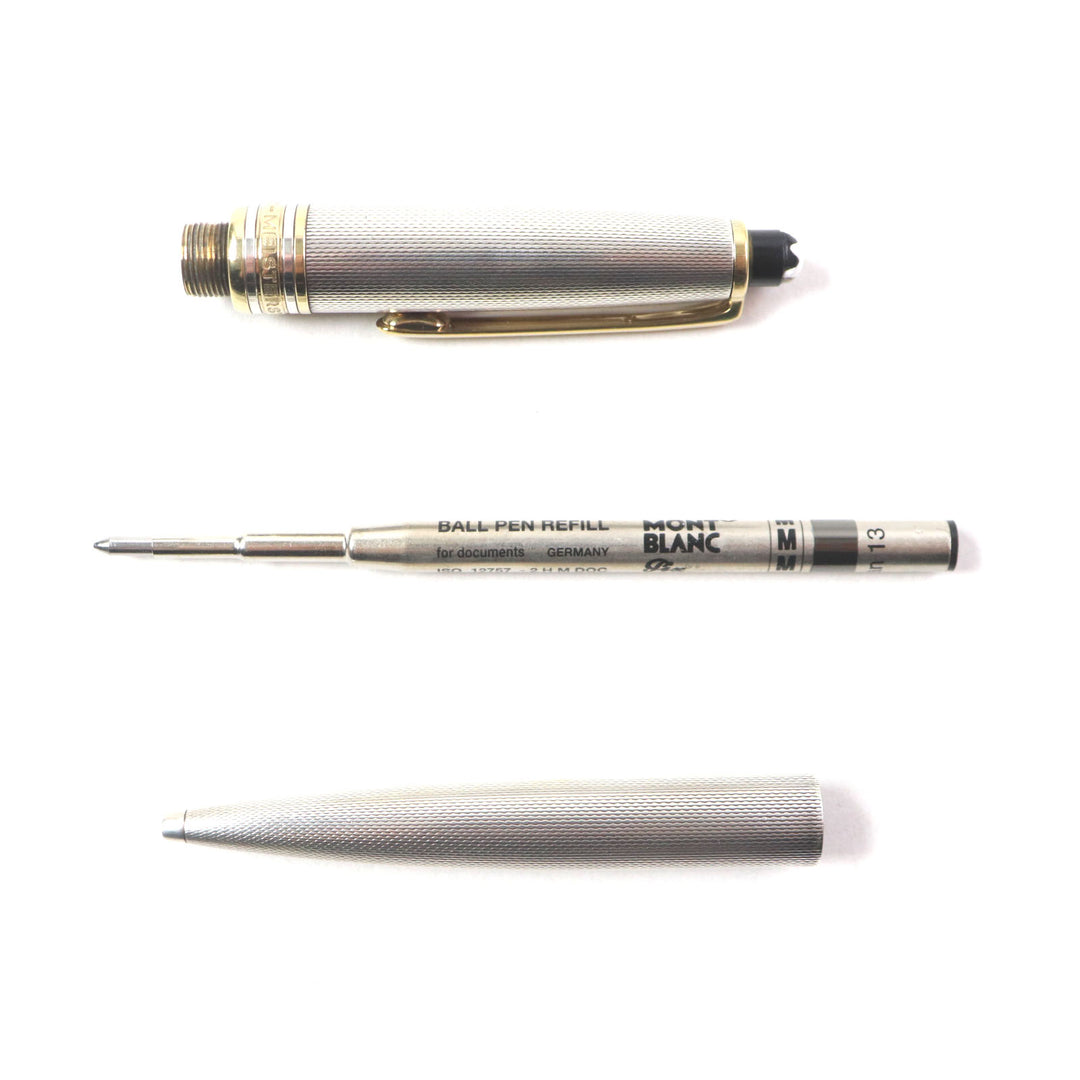 Very Good MONCLER Ballpoint pen Meisterstck Solitaire Silver gold SV925 mens
