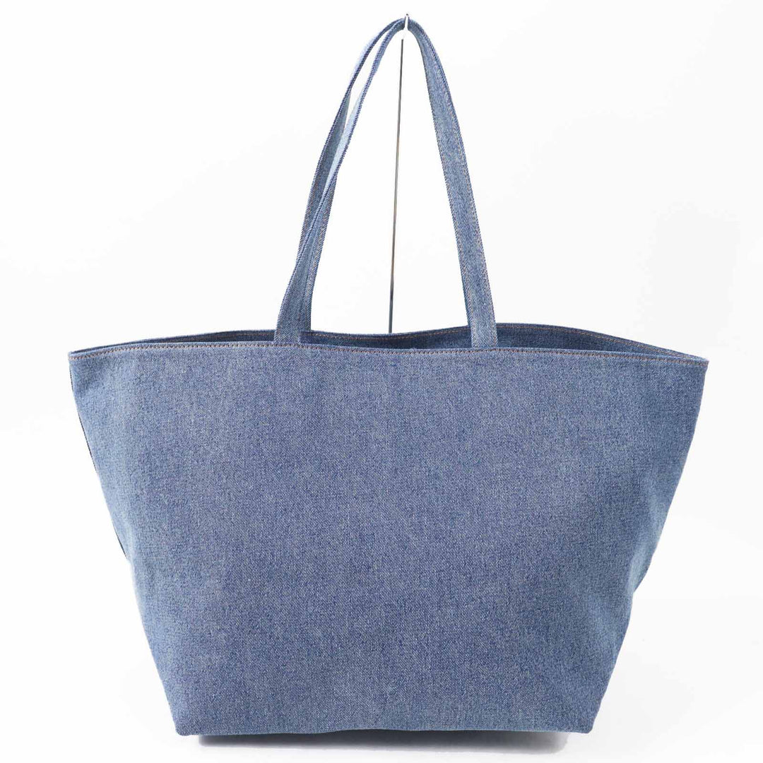 Excellent Alexander Wang Tote Bag denim Women Punch Logo Embossed Denim Tote