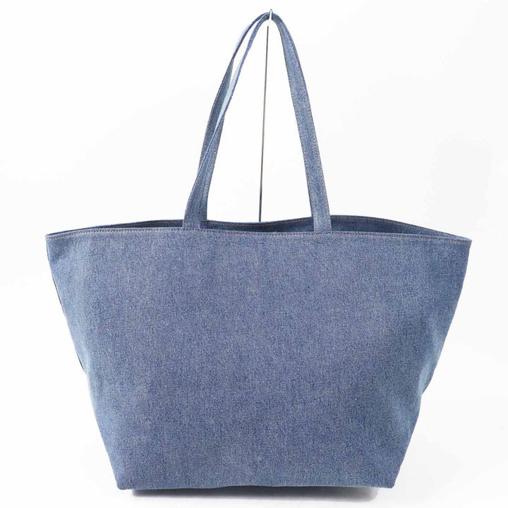 Excellent Alexander Wang Tote Bag denim Women Punch Logo Embossed Denim Tote