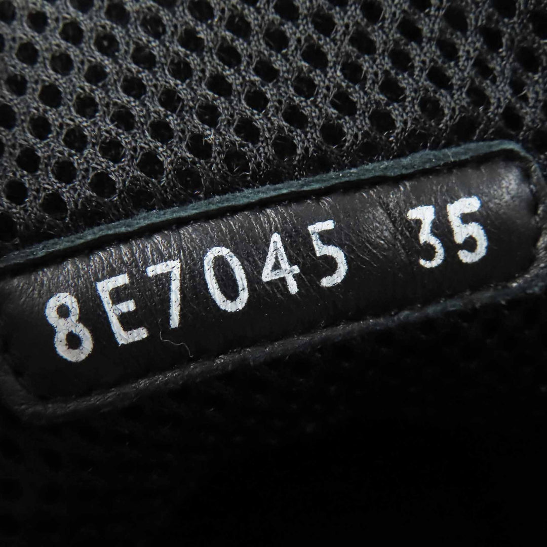 Great FENDI High cut sneakers FF logo/embossed lace-up black leather Women 35
